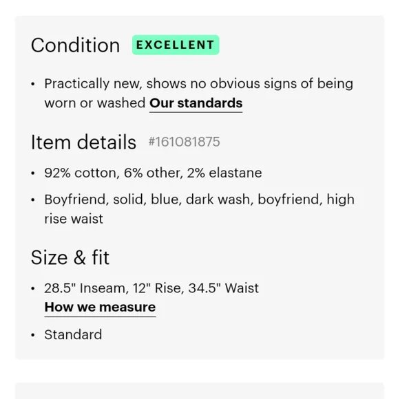 Madewell 10 inch high rise skinny skinny jeans, size 32 - Picture 3 of 3